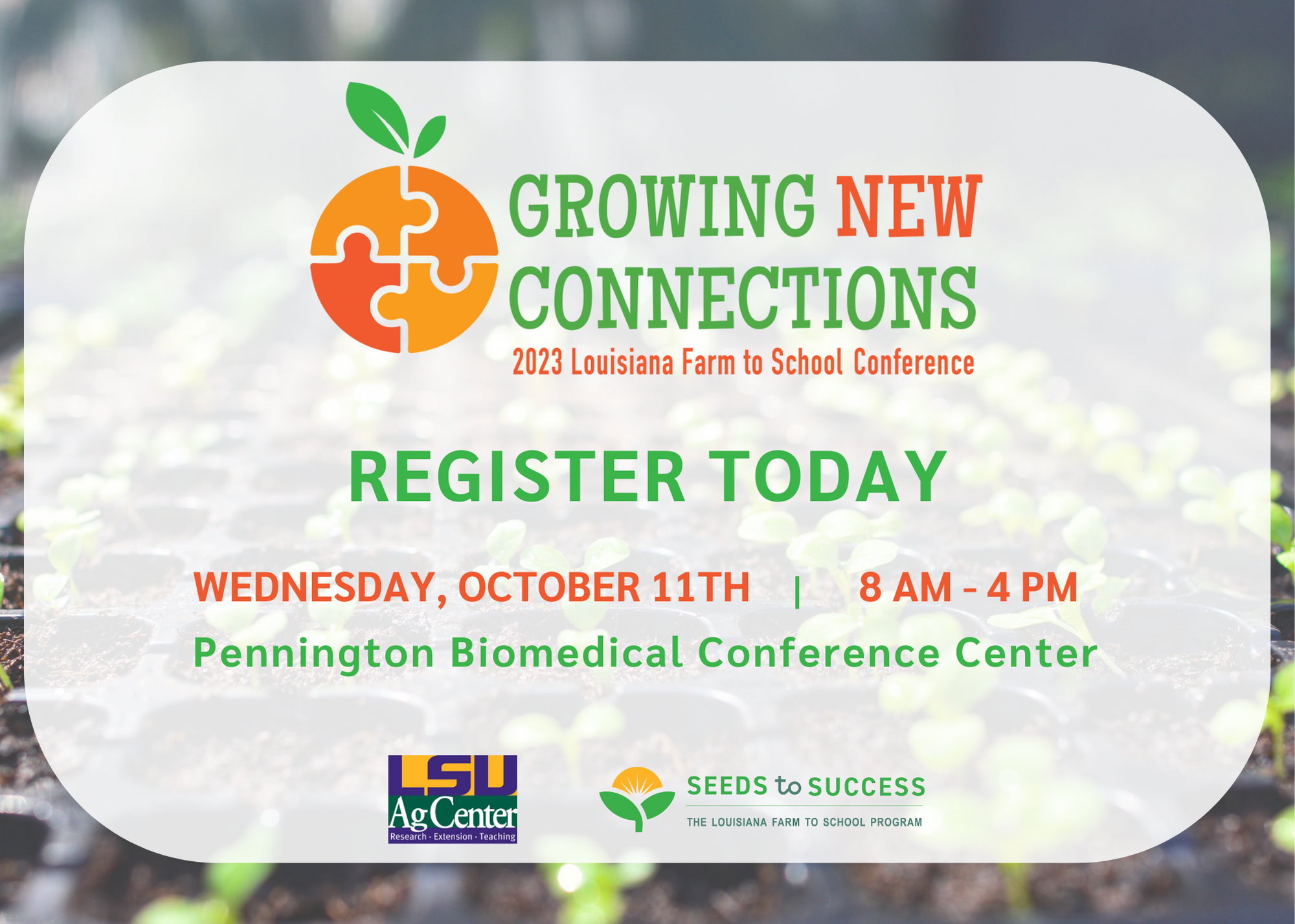Louisiana Farm to School Conference set for Oct. 11 in Baton Rouge 